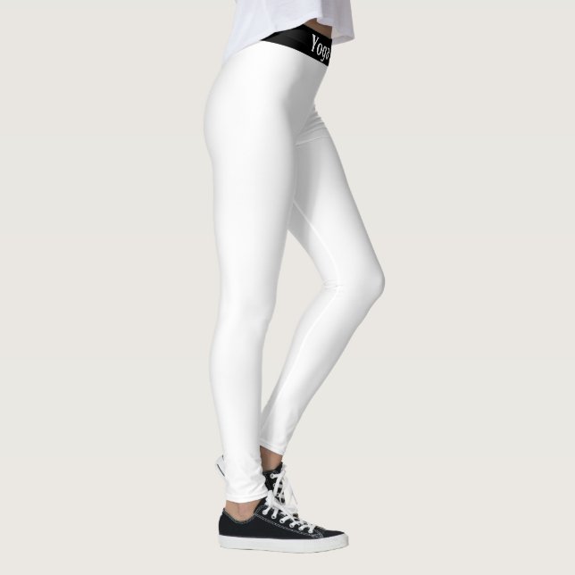 Leggings Violet y patrón blanco Yoga (Derecha)