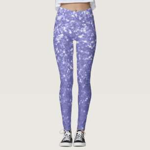 Leggings Violeta de lavanda chispeando purpurina