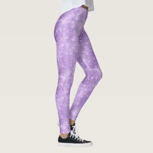 Leggings Violeta de patrón purpurina y brillante ID671