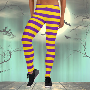 Leggings Violeta y amarilla a rayas 
