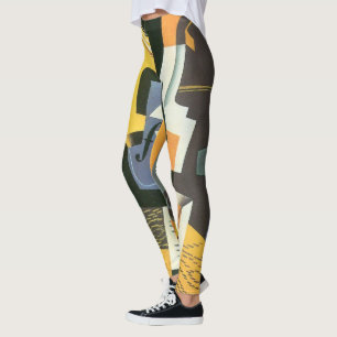 Leggings Violín y vaso de Juan Gris, Cubismo vintage