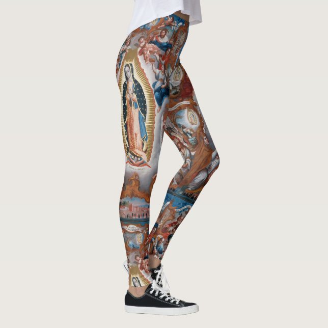 Leggings "Virgen polainas del arte de Guadalupe" (Derecha)