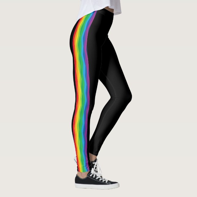 Leggings “Visibilidad” – Un patrón de orgullo abstracto #1 (Derecha)