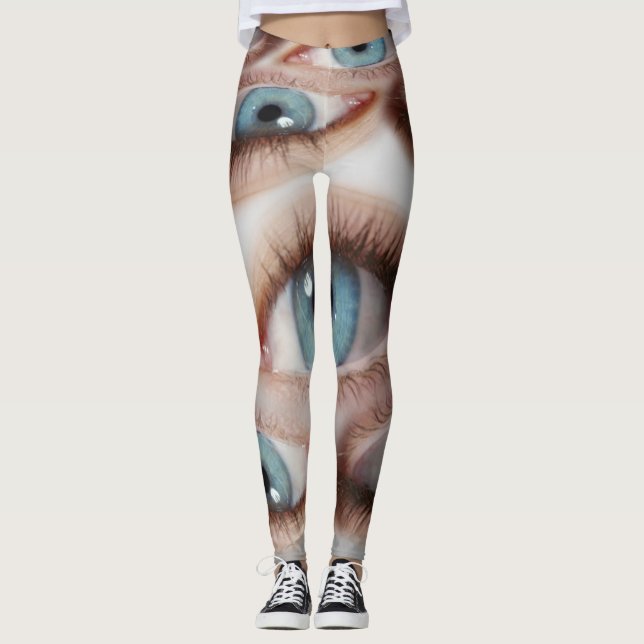 Leggings Visión psicodélica: Ilusión ocular abstracta (Anverso)