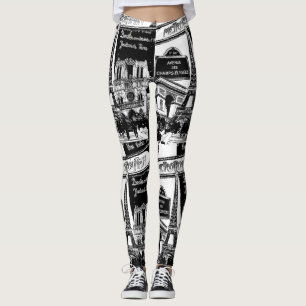 Leggings Vistas frescas de París de los ilustraciones de l