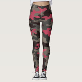 Leggings Viva magenta y gris camo