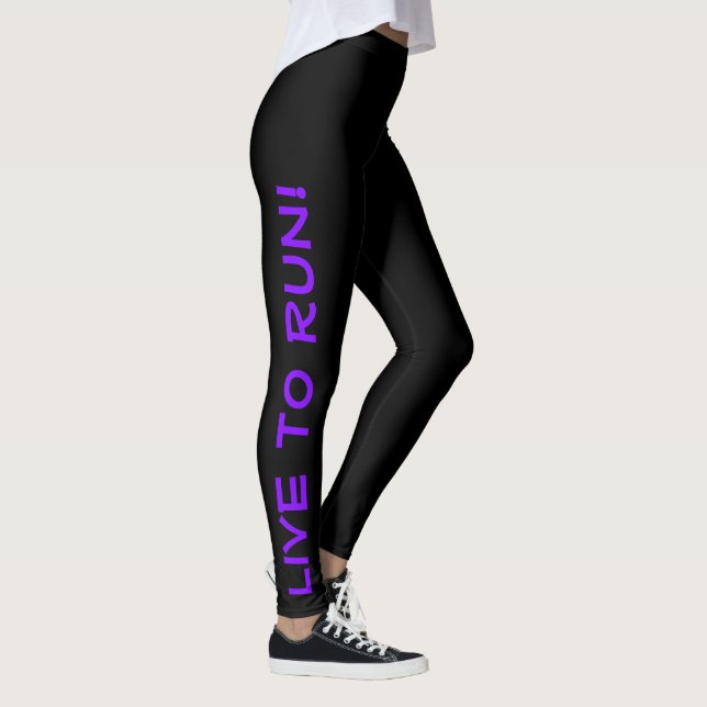 Leggings ¡Vive para Correr! ¡Corre a vivir! Ejecución en ne (Derecha)