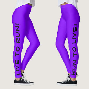Leggings ¡Vive para correr! ¡Corre para vivir! Correr de al