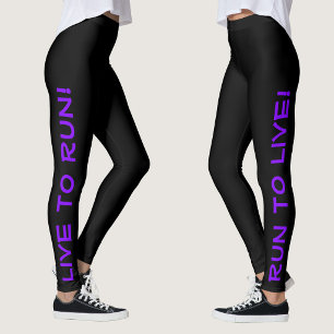 Leggings ¡Vive para correr! ¡Corre para vivir! Running negr