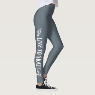 Leggings Vive para patinar, patina para vivir, el chica de