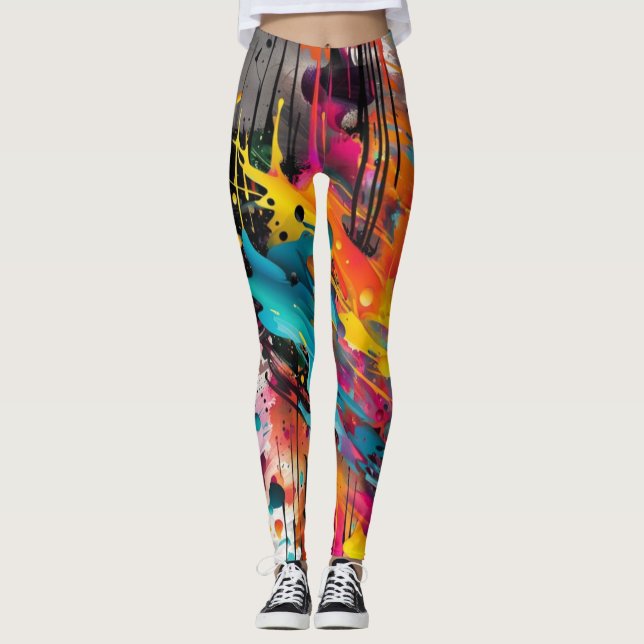 Leggings Vivid Chaos Splash Graffiti (Anverso)