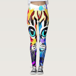 Leggings Vivid Kitty Vibes Design