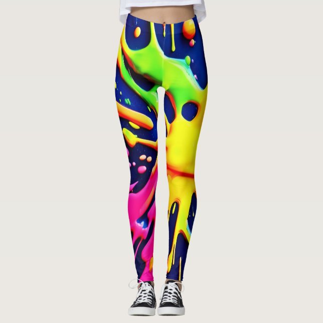 Leggings Vivid Neon Splash (Anverso)
