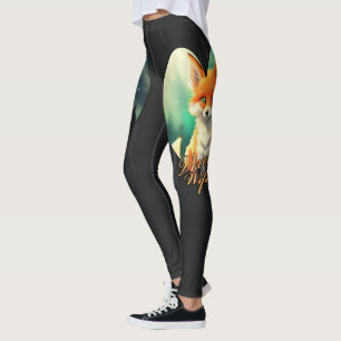 Leggings Vixen Wife zorro lindo con silueta de ciervo