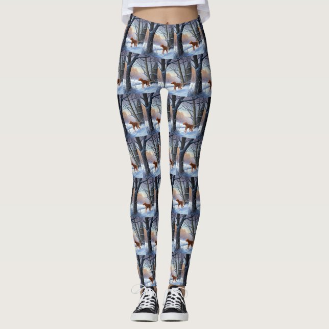 Leggings Vizla Deja que nieve Navidad (Anverso)