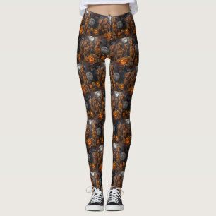 Leggings Vizsla Halloween Spooky