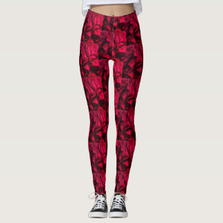 Leggings Volantes de Burdeos Oscuro en Ajustados Personaliz