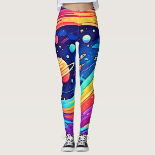 Leggings Vórtice del arco iris cósmico