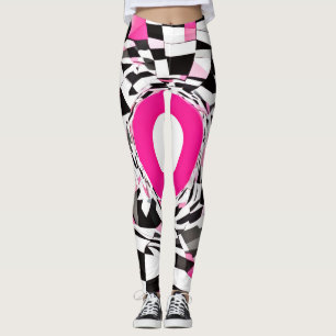 Leggings Vórtice Rosa: Un Descenso a Cuadros