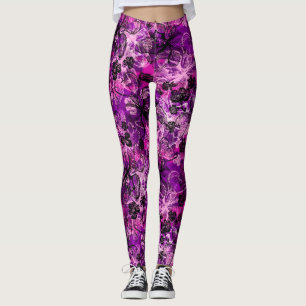Leggings Wahine Lace Hawaiano Orquídea Tropical