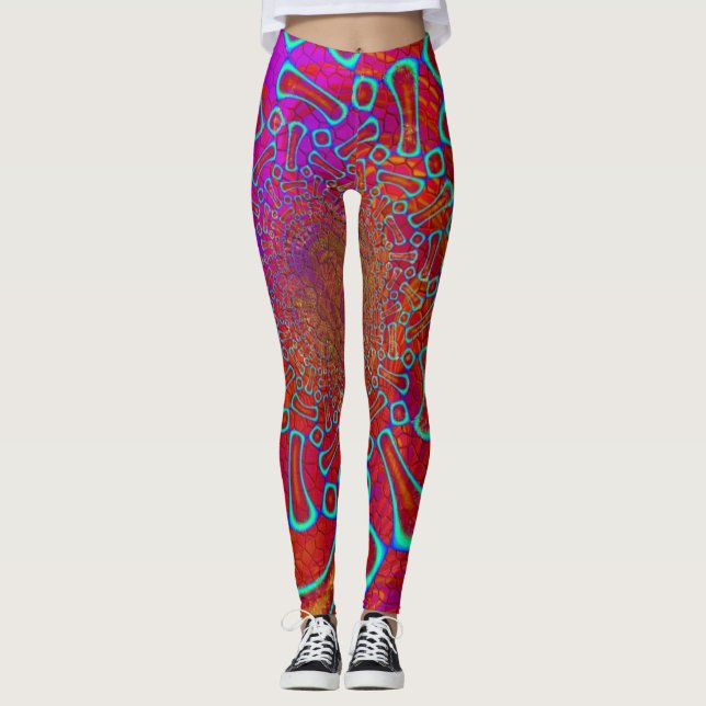 Leggings Walkin' On Sun Shine Psicodélico 3D (Anverso)