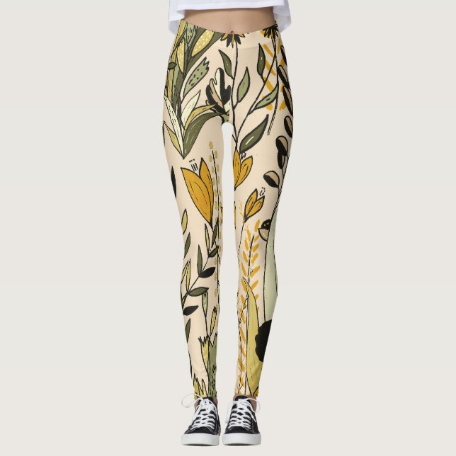 Leggings Warm Tones Garden (Anverso)