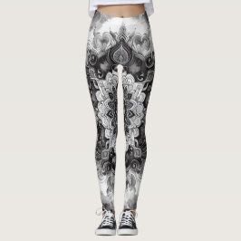 Leggings Watercolor black ink wash