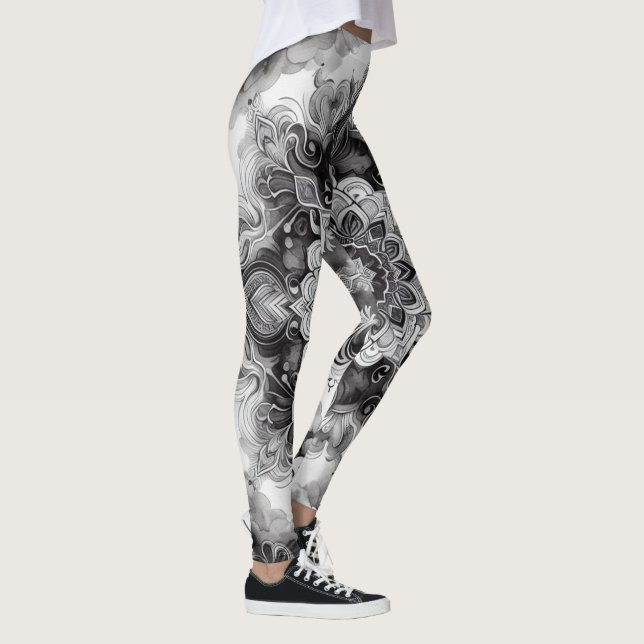 Leggings Watercolor black ink wash (Derecha)