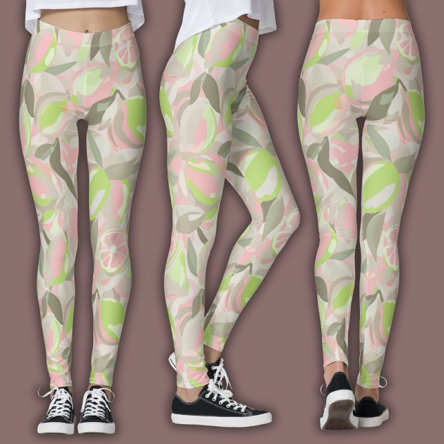 Leggings Watercolor Fruit Pattern | Vibrant Citrus (Subido por el creador)
