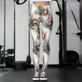 Leggings Watercolor Navidades góticos Skulls Gothmas