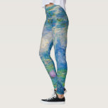 Leggings Waterlilies, 1916-1919, por Claude Monet<br><div class="desc">Claude Monet - Waterlilies,  1916-1919. Oscar-Claude Monet (1840-1926) fue un pintor francés y fundador de la pintura impresionista que es visto como un precursor clave del modernismo,  especialmente en sus intentos de pintar la naturaleza como lo percibió.</div>