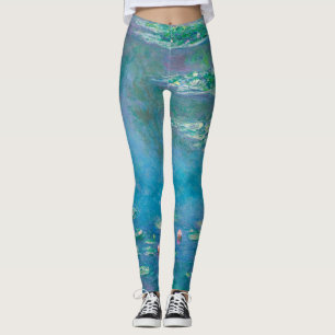 Leggings Waterlilies por la pintura Bella Artes de Claude M