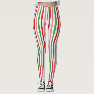 Leggings Watermelon Summer Colorful Stripes Pattern-56205