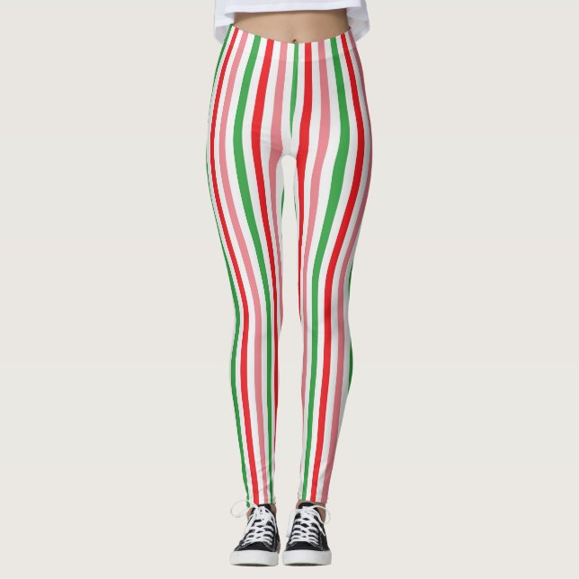 Leggings Watermelon Summer Colorful Stripes Pattern-56205 (Anverso)
