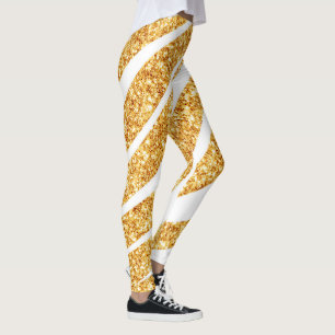Leggings Wave Sea Gold Purpurina Boho Popular Collection