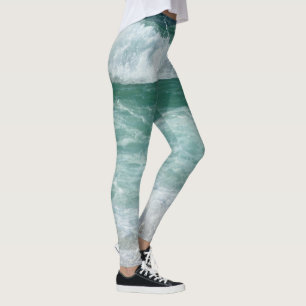 Leggings Waves de plantilla de diseño moderno para mujeres