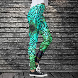 Leggings Weave Mandala Azul y Verde