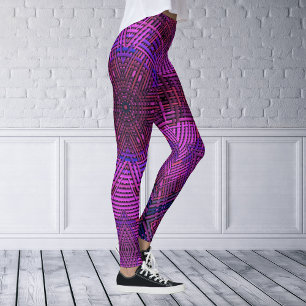 Leggings Weave Mandala Púrpura rosa y Azul
