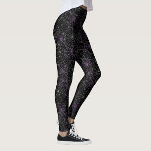 Leggings Web de araña de Polaina-Halloween de las mujeres