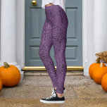 Leggings Web de Halloween Purple y Black Spider<br><div class="desc">Personalizar para cambiar el color púrpura a cualquier color.</div>