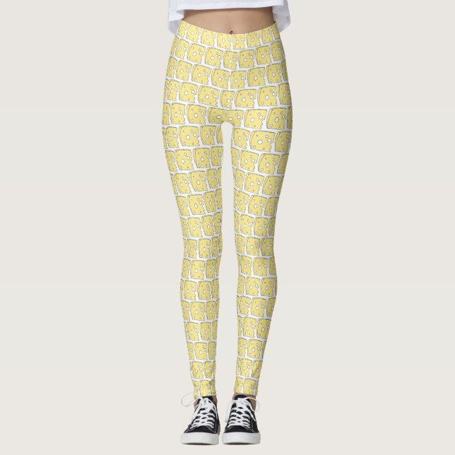 Leggings Wedge De Queso Amarillo Dice Comida De Queso (Anverso)