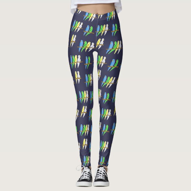 Leggings Wellensittich Muster (Anverso)