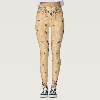 Leggings Western Paisley Gold Bandana Print Cowgirl