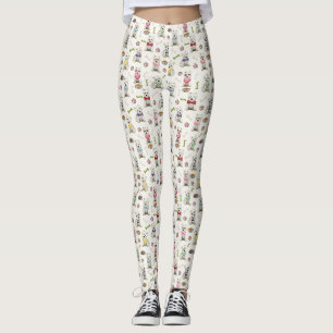 Leggings Westies blancas con accesorios caprichosos