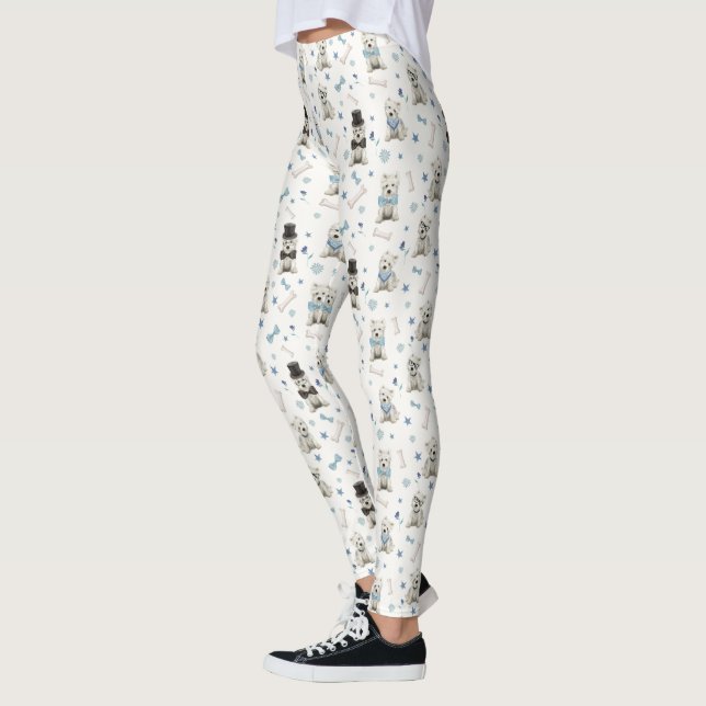 Leggings Westies blancas con accesorios caprichosos (Izquierda)