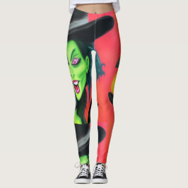 Leggings Whimsical Halloween Witch