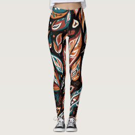 Leggings Whimsical Leaves