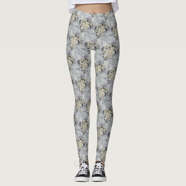 LEGGINGS WHITE DAISY BOUQUET (Anverso)
