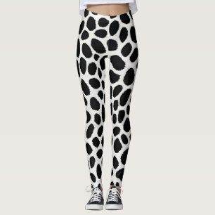 Leggings White Leopard Elegant Trendy Luxury Collection