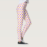 Leggings White Purple Orange Polka Dots Pattern<br><div class="desc">Purple and Orange on a White background,  this playful design is perfect for modern home decor,  fun accessories,  and unique gift wrapping.</div>